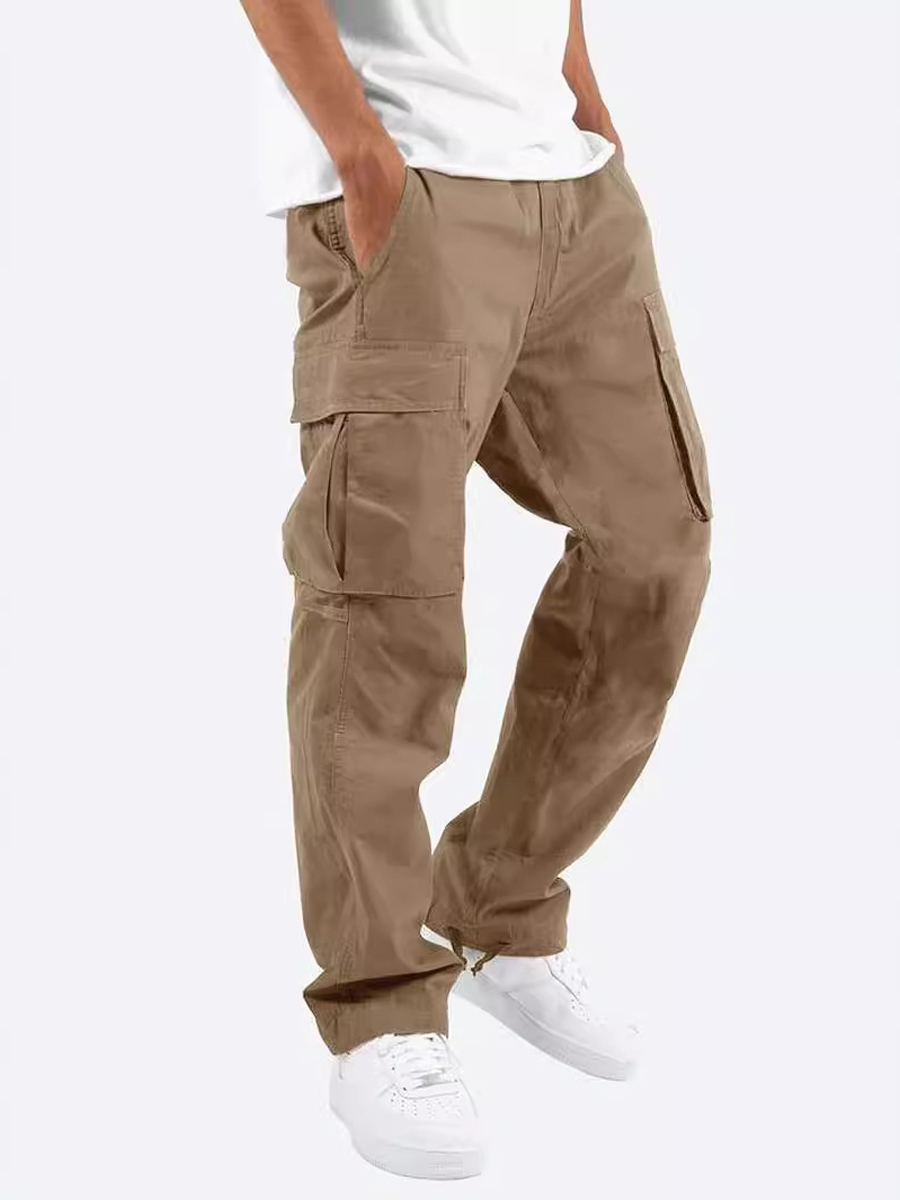 Drawstring Multi-Pocket Casual Cargo Pants Drawstring Multi-Pocket Casual Cargo Pants